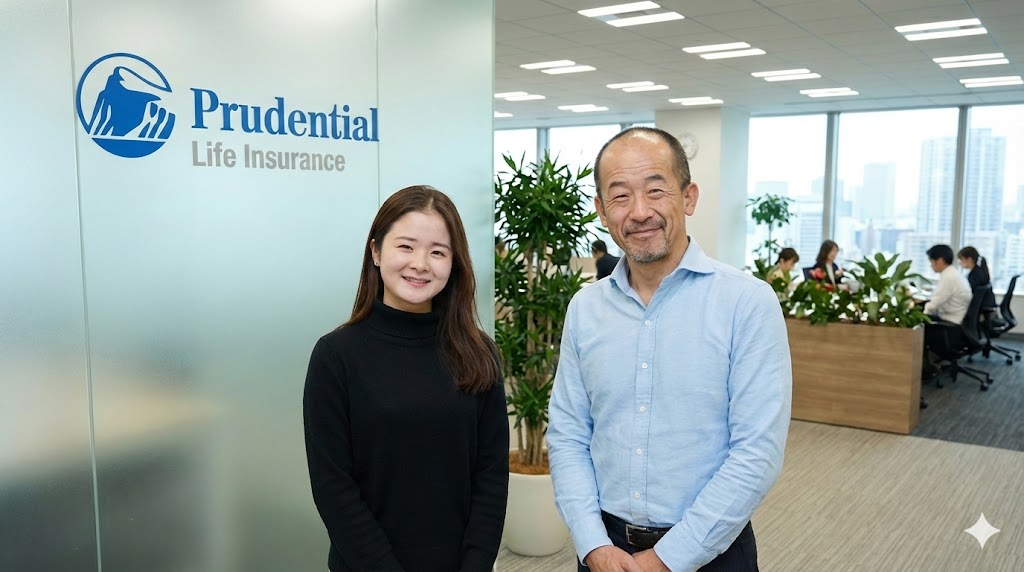 川崎春花の父親・川崎太郎さんとプルデンシャル生命保険のイメージ